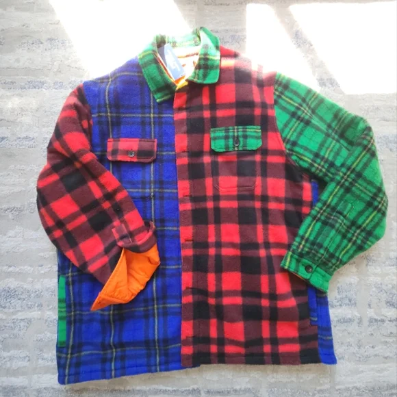 Colorful Plaid Patchwork Jacket - Picture 1 of 6